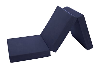 Gästematratze klappbar 198x60x12cm (Farbe: Blau)